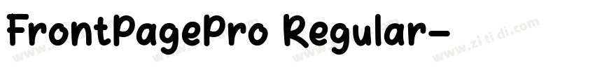 FrontPagePro Regular字体转换